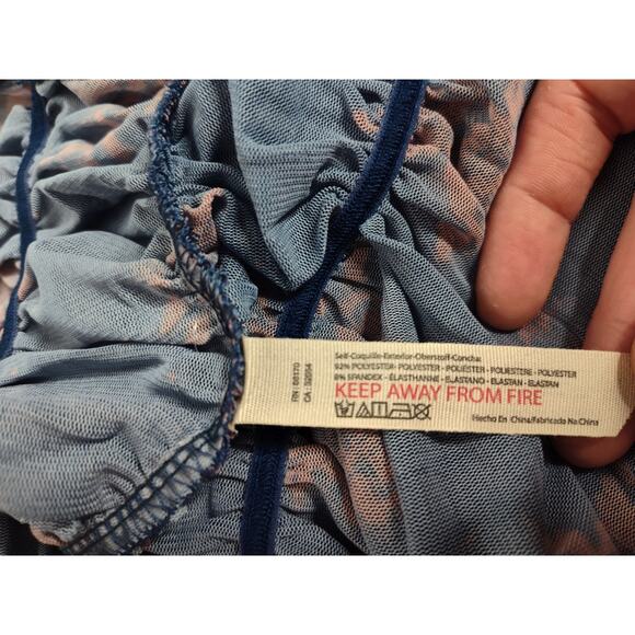 Free People Intimately Free Under it All Printed Mesh Bodysuit M - Picture 5 of 8